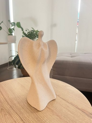 ADORNO MAP DESIGN BLANCO ANGEL DE LA GUARDA 12 X 13 X 26