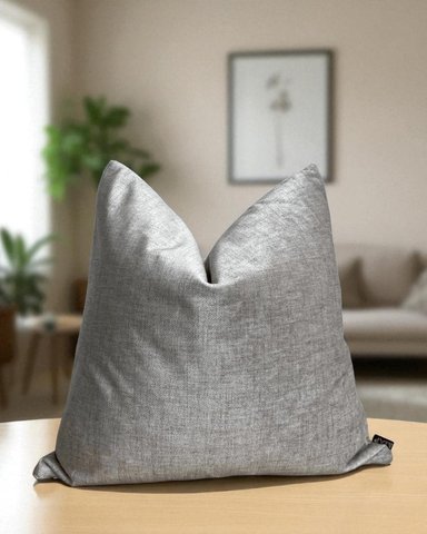 FUNDA COJIN MAP DESIGN ETANG LATTE TERCIOPELO 45X45CM GRIS