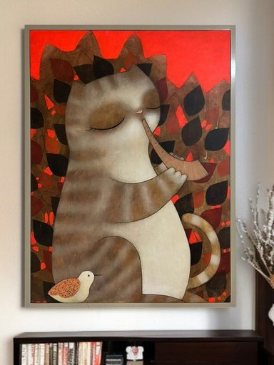 CUADRO DECORATIVO MAP DESIGN CANTAR FELINO 63X83 CM