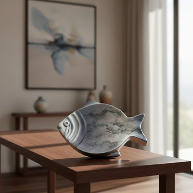 ADORNO MAP DESIGN PLATO PEZ 27X21X03 CM