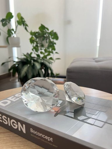 ADORNO MAP DESIGN TRANSPARENTE JUEGO DE DIAMANTES DECORATIVOS