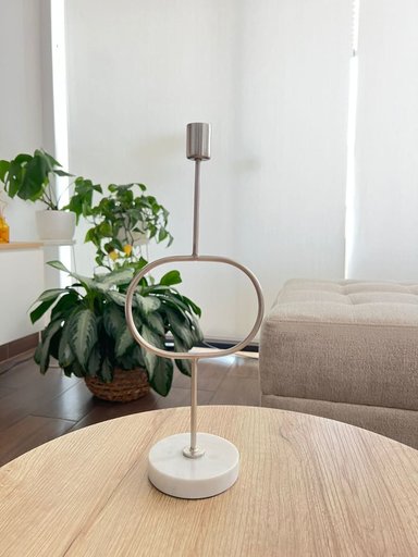 PORTAVELA MAP DESIGN PEDESTAL MARMOL 13.5X31.8 CM