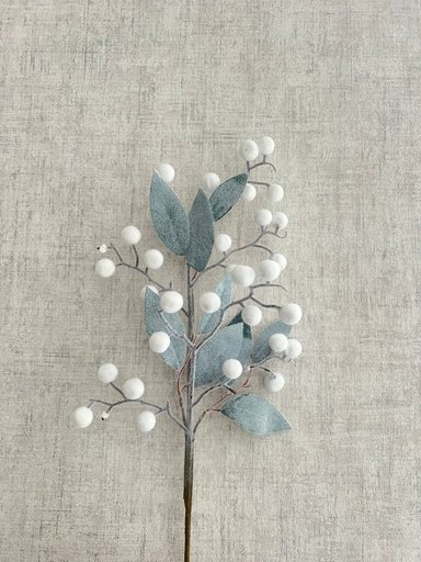 FLORES MAP DESIGN BLANCO RAMA NAVIDEÑA BLANCA ARTIFICIAL 18X43 CM