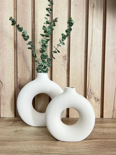 SET JARRONES MAP DESIGN CERÁMICA IVORY NORDICOS BOHEMIO