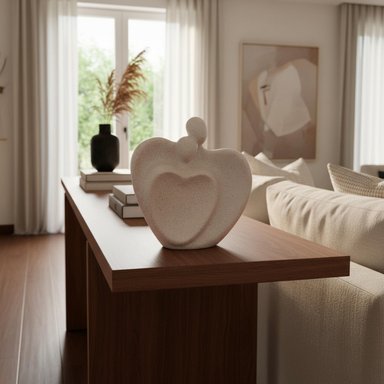 ADORNO PAREJA UN SOLO CORAZÓN TERRAZO