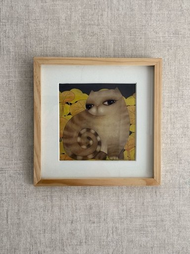 CUADRO LITOGRAFÍA CAT 27.5X27.5 CM