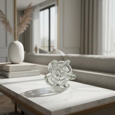 ADORNO NUDO DECORATIVO INCOLORO 09X09X09 CM