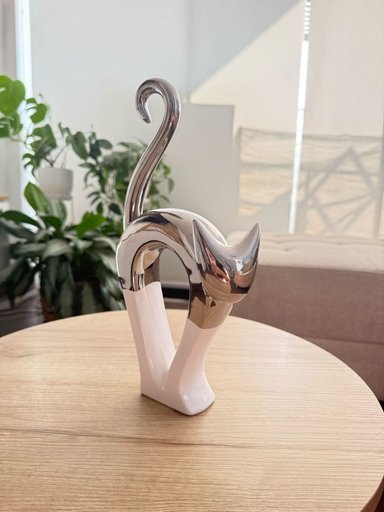 ADORNO GATO CROMO DECOR 15X07X30 CM