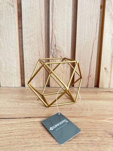 ADORNO DE MESA BOLA DORADA 14.5X12.5X13 CM