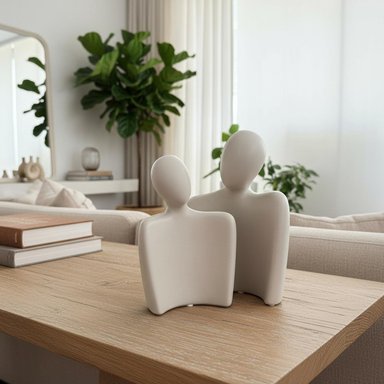 ADORNO PAREJA ALMAS GEMELAS 20X10X26 CM