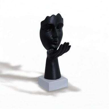 ADORNO ESCULTURA DE CARA DECOR 10.5X15X31.5 CM