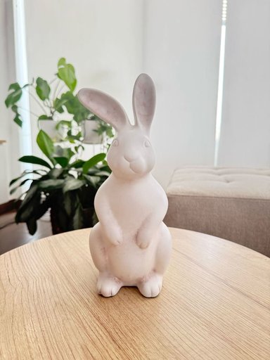 ADORNO CONEJO DECORATIVO MARBLE 14X10X29 CM