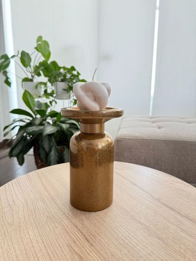 PORTAVELA AURA DORADA 12.5X20 CM