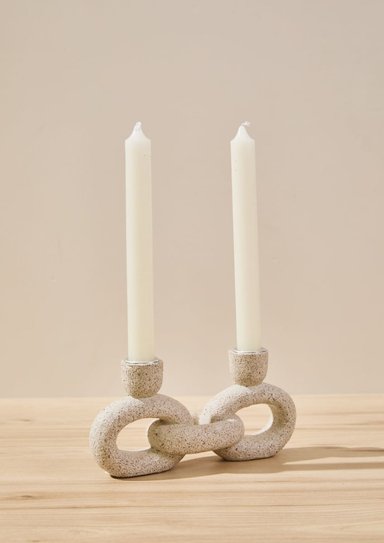 CANDELABRO NORDICO DOBLE 19.5X5.5X9.5 CM