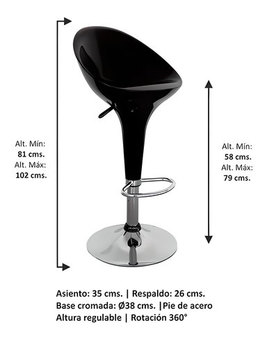SET 2 BANCO BAR POP RIWAY NEGRO - 2