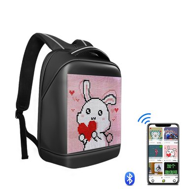 MOCHILA INTELIGENTE BOLSO CON LUZ LED CON PANTALLA ELÉCTRONICA