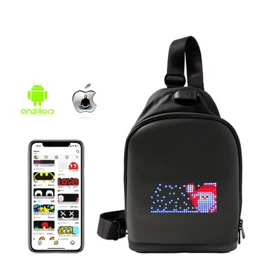 BOLSO CARTERA BANDOLERO INTELIGENTE CON PANTALLA ILUMINACION LUZ LED