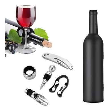 SET ADORNOS ADORNO ABRIDOR DESTAPADOR VINO BOTELLA 5 EN1