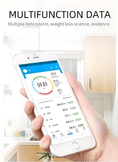 BALANZA DIGITAL BLUETOOTH SMART CONTROLA PESO GRASA CORPORAL - 6