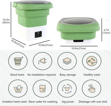 LAVADORA MINI PLEGABLE CENTRIFUGADO - 3