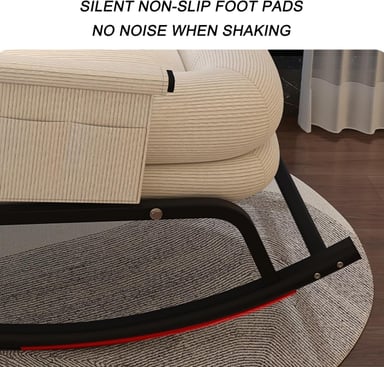 SILLA SILLÓN MECEDORA SOFÁ RECLINABLE PLEGABLE SALA TERRAZA JARDÍN CAMEL - 4