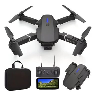 DRON E88 PRO DOBLE CAMARA HD SHOOTING ESTUCHE Y REPUESTO - 1