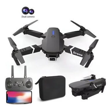 DRON E88 PRO DOBLE CAMARA HD SHOOTING ESTUCHE Y REPUESTO - 3