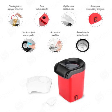 MÁQUINA POPCORN TEKHOME IMPORTACIONES HACER LIBRE ACEITE - 3