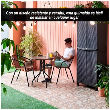 GUIRNALDA LED COLGANTE 5 METROS Y 10 FOCOS LUZ AMARILLA - 2