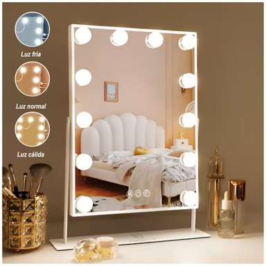 ESPEJO DE MAQUILLAJE DE TOCADOR HOLLYWOOD CON LUCES
