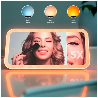 ESPEJO LED PARA AUTOS TÁCTIL CON 3 TONOS DE LUZ