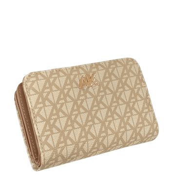 BILLETERA AK ANNE KLEIN CUERO BEIGE