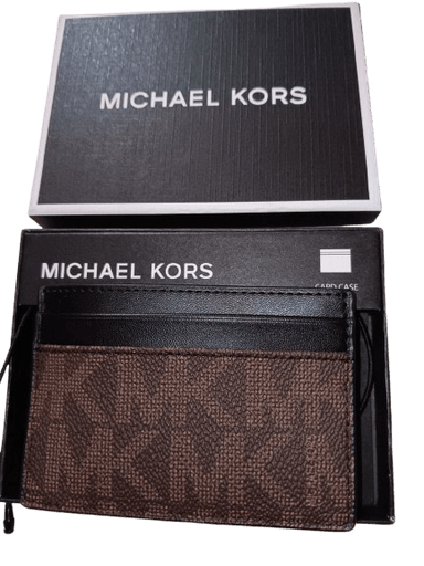TARJETERO MICHAEL KORS CUERO MARRÓN MONEDERO - 2