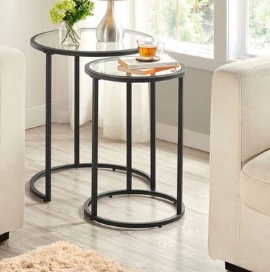 MESA LATERAL F&A NEGRO 75X40CM ECLIPSE PACK