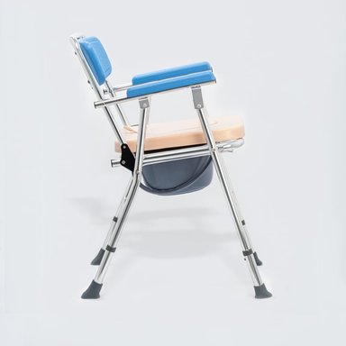 SILLA SANITARIA ACOLCHADA CON BAÑO PORTÁTIL - 3
