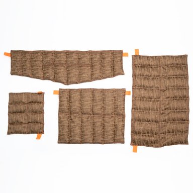 COMPRESA DE SEMILLA 4PZS HIERBAS AROMÁTICAS MODELO MARRÓN MOSTAZA