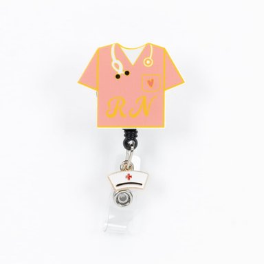 CARRETE CREDENCIAL CLIP DISEÑO CAMISA ENFERMERÍA RN