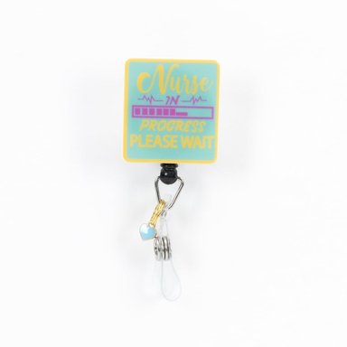 CARRETE CREDENCIAL CLIP DISEÑO LETRERO VERDE