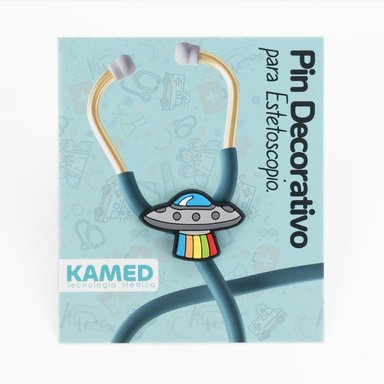 PIN DECORATIVO PARA ESTETOSCOPIO KAMED DISEÑO ALIEN