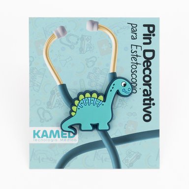 PIN DECORATIVO PARA ESTETOSCOPIO KAMED DISEÑO DINOSAURIO