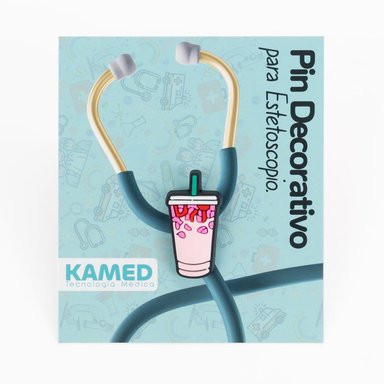 PIN DECORATIVO PARA ESTETOSCOPIO KAMED DISEÑO FRAPPÉ