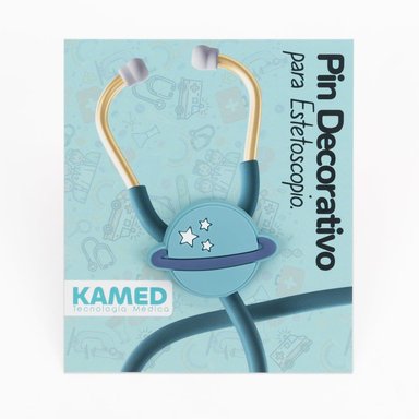 PIN DECORATIVO PARA ESTETOSCOPIO KAMED DISEÑO SATURNO