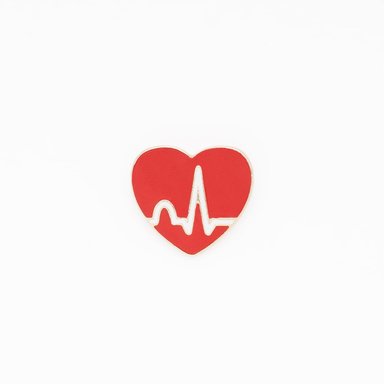PIN MÉDICO DISEÑO CORAZÓN SIGNO VITAL METAL