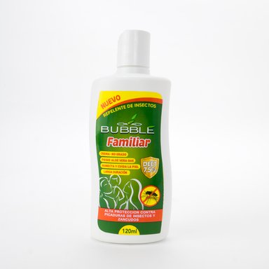 REPELENTE DE INSECTOS BUBBLE FAMILIAR FCO 120 ML DEET 7.5%