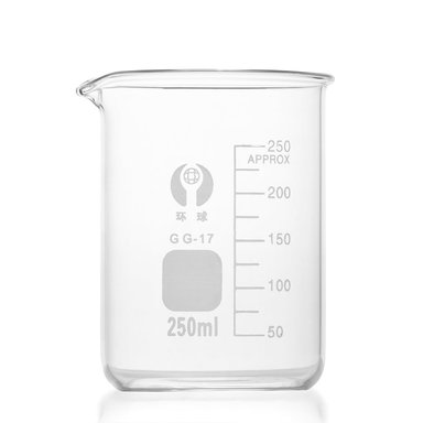 VASO PRECIPITADO BEAKER DE VIDRIO DE 250 ML