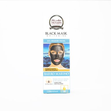 MASCARILLA NEGRA FACIAL NEVADA BLACK MASK DE BARRO MARINO FCO 120 GR