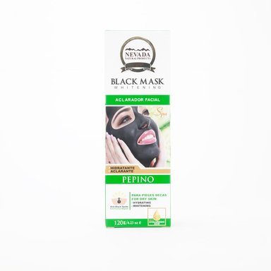 MASCARILLA NEGRA FACIAL NEVADA BLACK MASK DE PEPINO FCO 120 GR