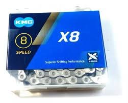 CADENA KMC PARA 8V 116 ESLABONES BICICLETA - 1