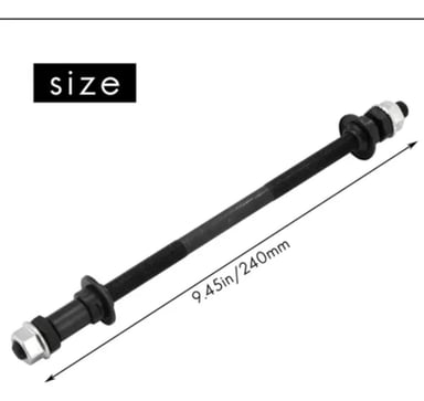 EJE DE 240MM PARA BICICLETA FAT BIKE, PARA BUJE TRASERA. - 1