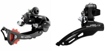 DESCARRILADOR SHIMANO TZ 7V + DESVIADOR TOURNEY PARA BICICLETA